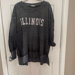 Maurices Charcoal Illinois Oversized Sweatshirt